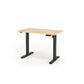 Horvellen Desk – Oak & Black Finish with Height Adjustment, MDF/Steel