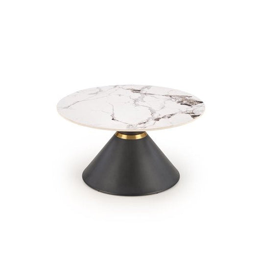 Horetti Coffee Table – Round Sintered Stone Top with Steel Frame