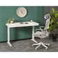 Hendryss Desk – White Glass Top with Steel Frame and Height Adjustment