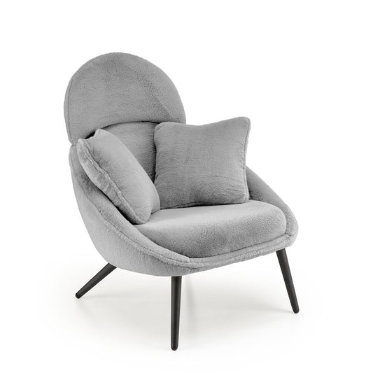 Lounge chair Herry, grey, H95x80x90cm, seat H43cm