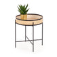 Hanipa Coffee Table – Natural Rattan & Steel Frame, Ø50×55 cm
