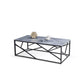Hauni Coffee Table – Grey Sintered Stone Top with Steel Frame, 120×60×45 cm