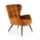 Lounge chair Harion, cinnamon color, H91x75x86cm, seat H48cm
