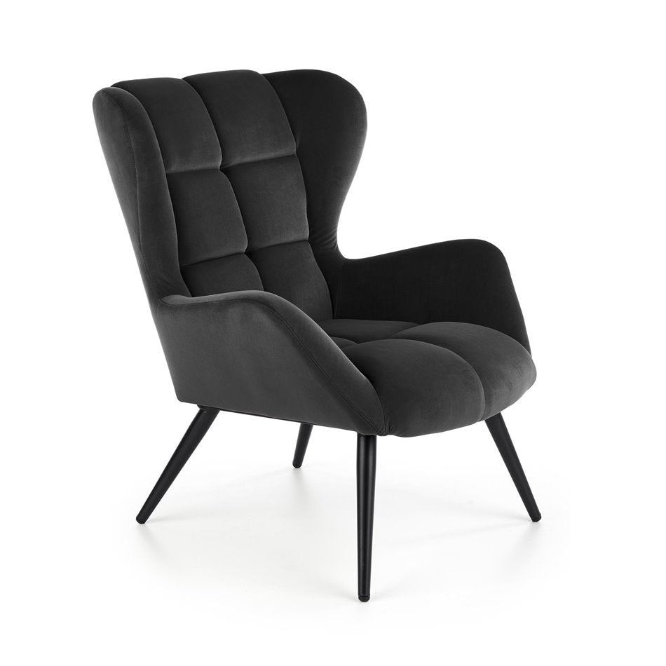 Lounge chair Harion, black, H91x75x86cm, seat H48cm