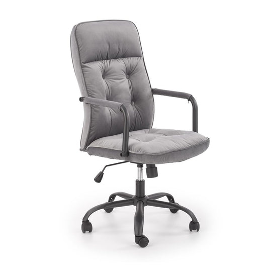 Holinn Adjustable Office Chair – Grey Velvet, Modern Ergonomic Design