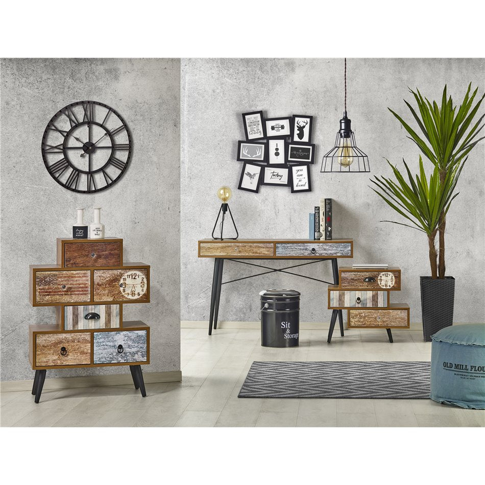 Chest of drawers Hezo, MDF/steel, H85x63x29cm