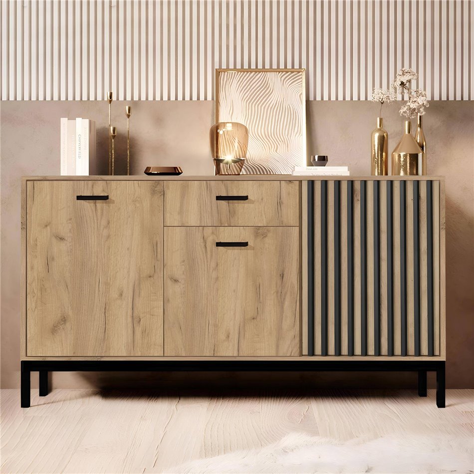 Sideboard Hamino, MDF/polypropylene, H84x40x154cm
