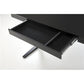 Harloque Desk – Black Glass Top with Steel Frame and Electronic Height Adjustment