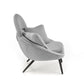 Lounge chair Herry, grey, H95x80x90cm, seat H43cm