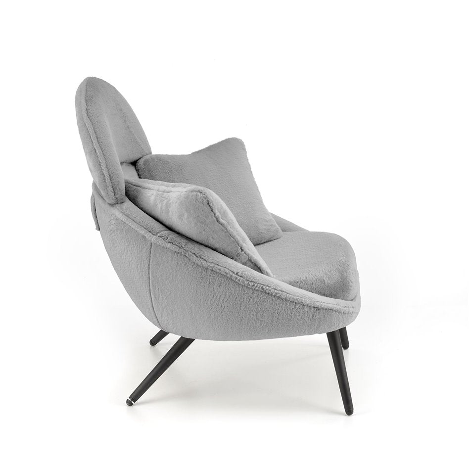 Lounge chair Herry, grey, H95x80x90cm, seat H43cm
