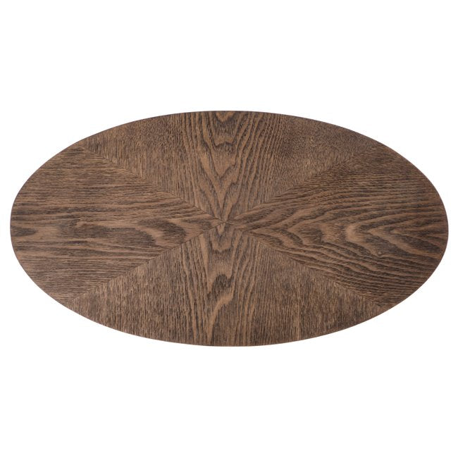 Helphi Side Table – Walnut MDF Top with Black Metal Frame