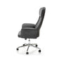 Hagento Adjustable Office Chair – Graphite Black Eco Leather & Fabric, Modern Executive Design