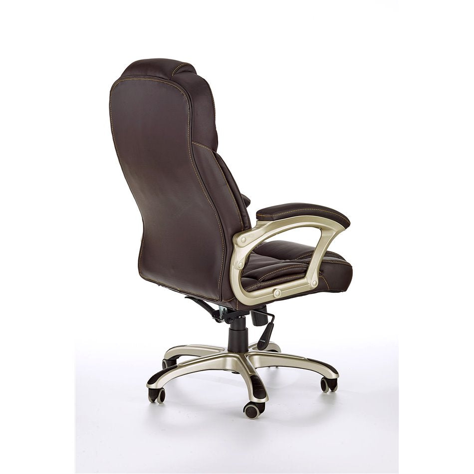 Hesmond Adjustable Office Chair – Dark Brown Eco Leather, Modern Executive Design