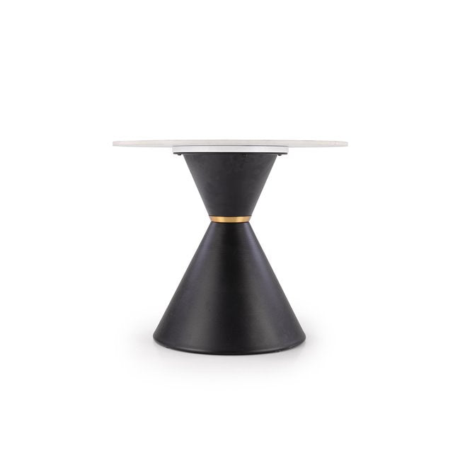 Horetti Coffee Table – Small Round Sintered Stone Top with Steel Frame