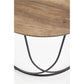 Hubira Coffee Table – Black & Walnut MDF Top with Steel Frame, Ø60×41 cm