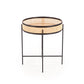Hanipa Coffee Table – Natural Rattan & Steel Frame, Ø50×55 cm