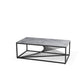 Hanfiny Coffee Table - Grey Sintered Stone Top with Steel Frame