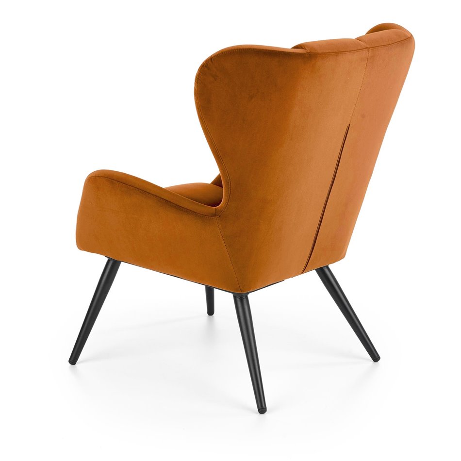 Lounge chair Harion, cinnamon color, H91x75x86cm, seat H48cm
