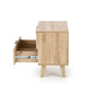 Bedside table Horeno, oak/black color, MDF, H52x50x34cm