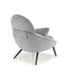 Lounge chair Herry, grey, H95x80x90cm, seat H43cm