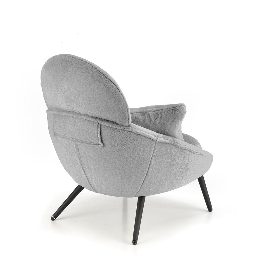 Lounge chair Herry, grey, H95x80x90cm, seat H43cm