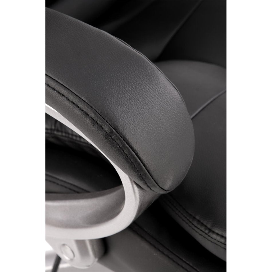Executive Office Chair Heston – Black Eco Leather, Adjustable Height, 114–124×66×72 cm