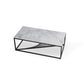 Hanfiny Coffee Table - Grey Sintered Stone Top with Steel Frame