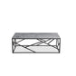 Hauni Coffee Table – Grey Sintered Stone Top with Steel Frame, 120×60×45 cm