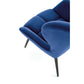 Lounge chair Harion, navy blue, H91x75x86cm, seat H48cm