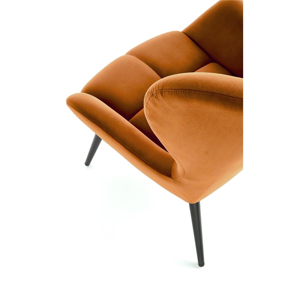 Lounge chair Harion, cinnamon color, H91x75x86cm, seat H48cm