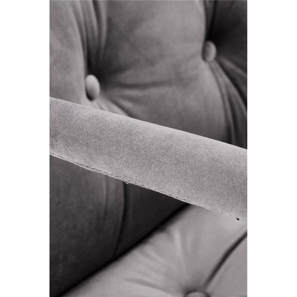 Holinn Verstellbarer Bürostuhl – Grauer Samt, modernes ergonomisches Design