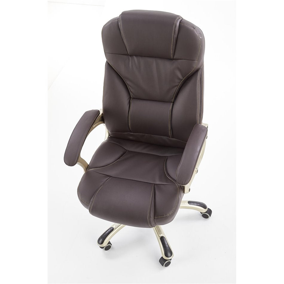 Hesmond Adjustable Office Chair – Dark Brown Eco Leather, Modern Executive Design
