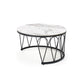 Hormosa Coffee Table Set – Sintered Stone Tops with Steel Frame (2 Pieces)
