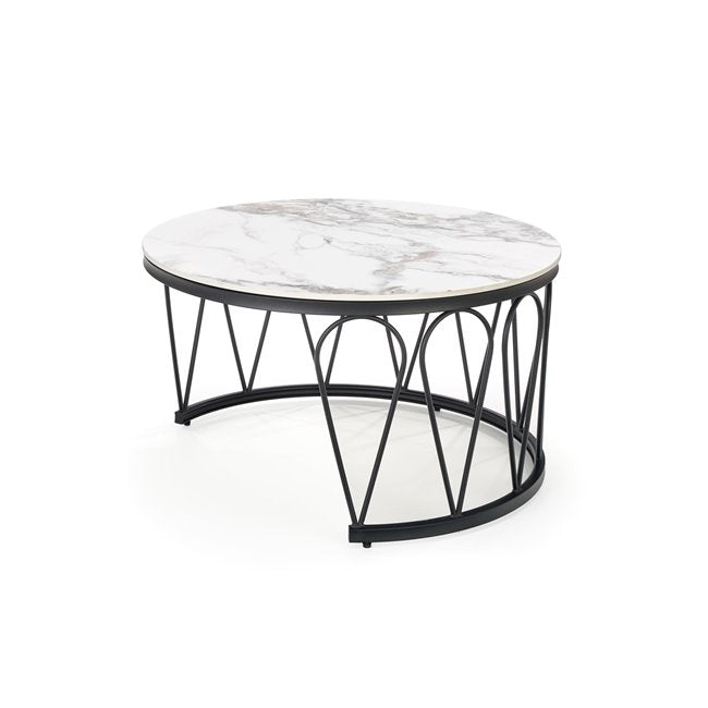 Hormosa Coffee Table Set – Sintered Stone Tops with Steel Frame (2 Pieces)