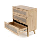 Chest of drawers Horeno, oak/black color, MDF, H85x80x40cm