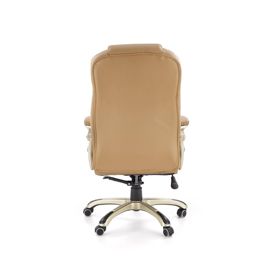 Hesmond Adjustable Office Chair – Beige Eco Leather, Modern Executive Design