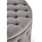 Grey Velvet Hunez Storage Ottoman – Round Accent Bench