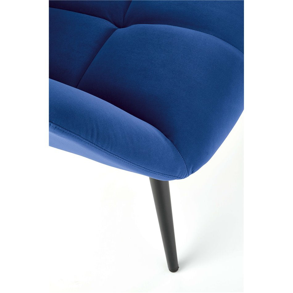 Lounge chair Harion, navy blue, H91x75x86cm, seat H48cm