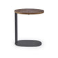 Helphi Side Table – Walnut MDF Top with Black Metal Frame
