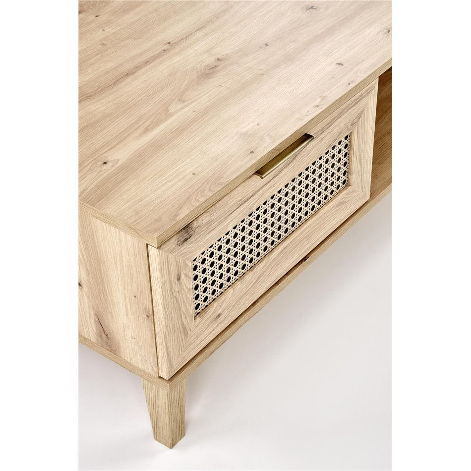 Horeno Coffee Table – Oak & Black MDF Modern Design