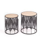 Holla Black Side Table Set – 2-Piece MDF & Steel Tables
