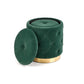 Set of 2 Holly Dark Green Poufs