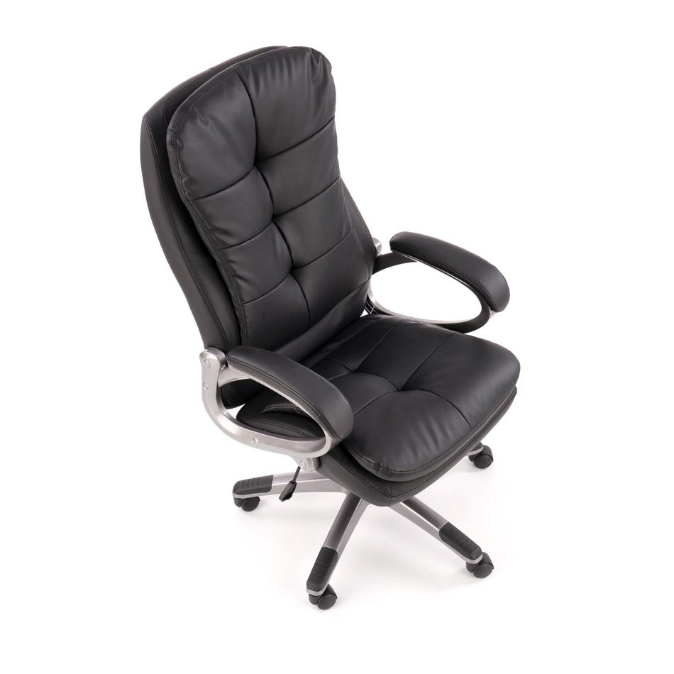 Executive Office Chair Heston – Black Eco Leather, Adjustable Height, 114–124×66×72 cm