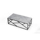 Hauni Coffee Table – Grey Sintered Stone Top with Steel Frame, 120×60×45 cm