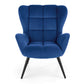 Lounge chair Harion, navy blue, H91x75x86cm, seat H48cm