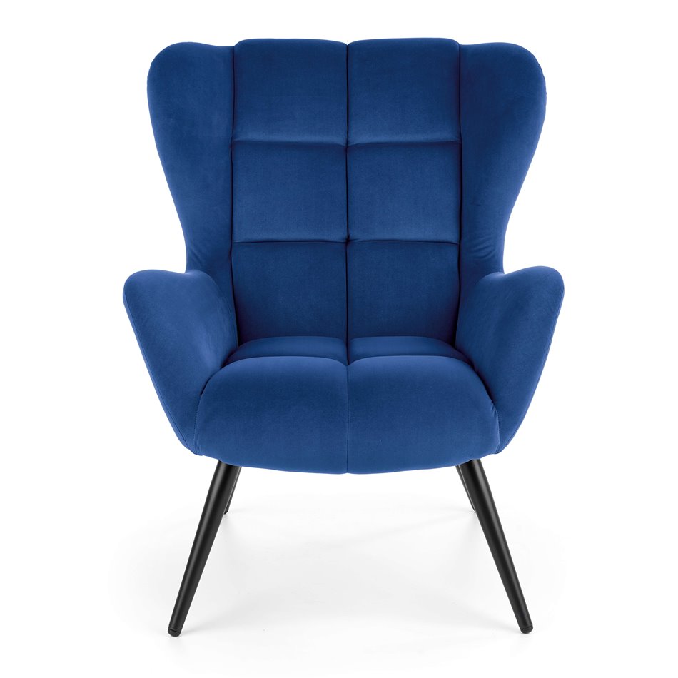 Lounge chair Harion, navy blue, H91x75x86cm, seat H48cm