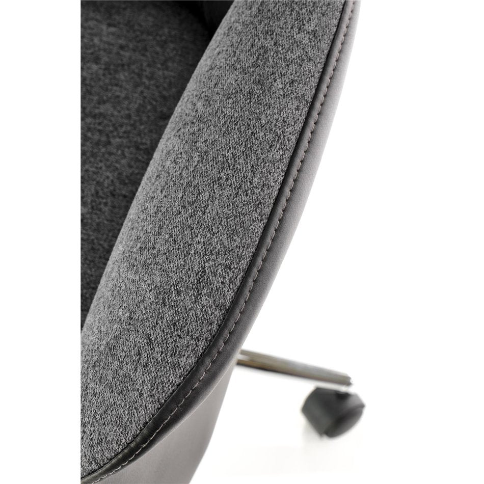 Hagento Adjustable Office Chair – Graphite Black Eco Leather & Fabric, Modern Executive Design