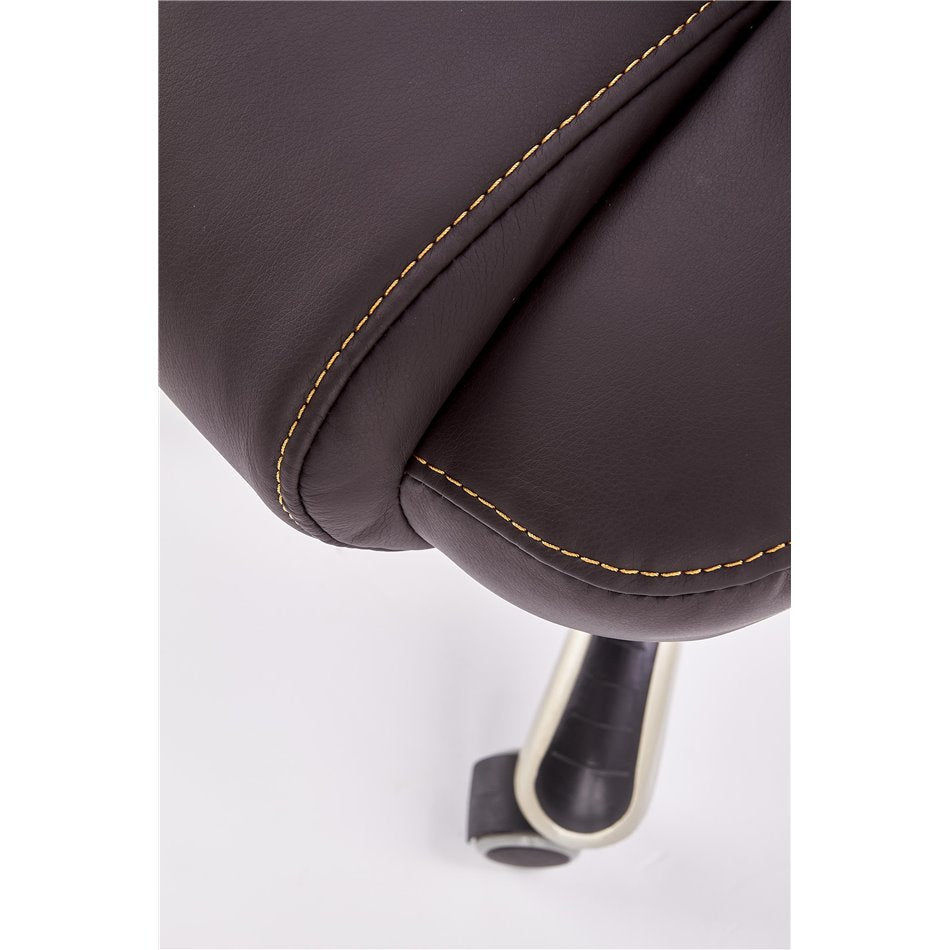 Hesmond Adjustable Office Chair – Dark Brown Eco Leather, Modern Executive Design