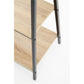Shelf Harvik, black/oak color, MDF/steel, H148x34x32cm