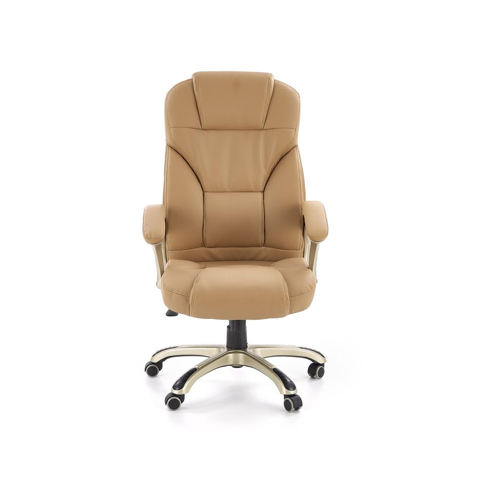 Hesmond Adjustable Office Chair – Beige Eco Leather, Modern Executive Design